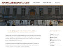 Tablet Screenshot of codexlaw.se